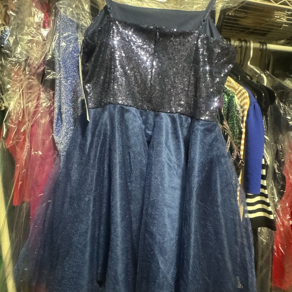 Un Deux Trois Navy Sequin Dress - Picture 3 of 7